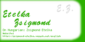 etelka zsigmond business card